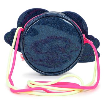 Girls Pink & Navy Blue Embellished Hand Bag ( 12cm )