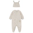 Baby Boys Beige Elephant Babygrow Set, 2, hi-res