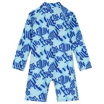Boys Blue Turtle Sun Suit