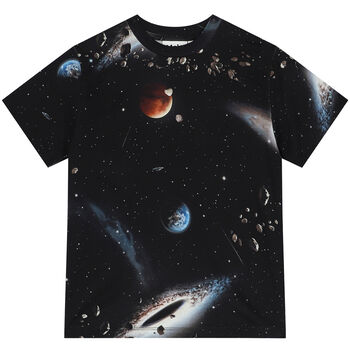 Boys Black Space T-Shirt