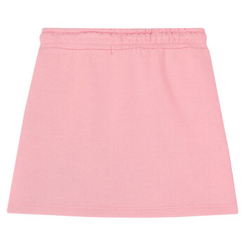 Girls Pink Embroidered Logo Skirt