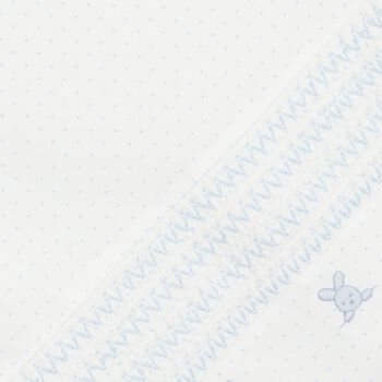 Baby Boys White & Blue Bunny Blanket