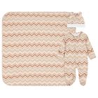 Beige & Brown Zig Zag Babygrow Gift Set, 1, hi-res