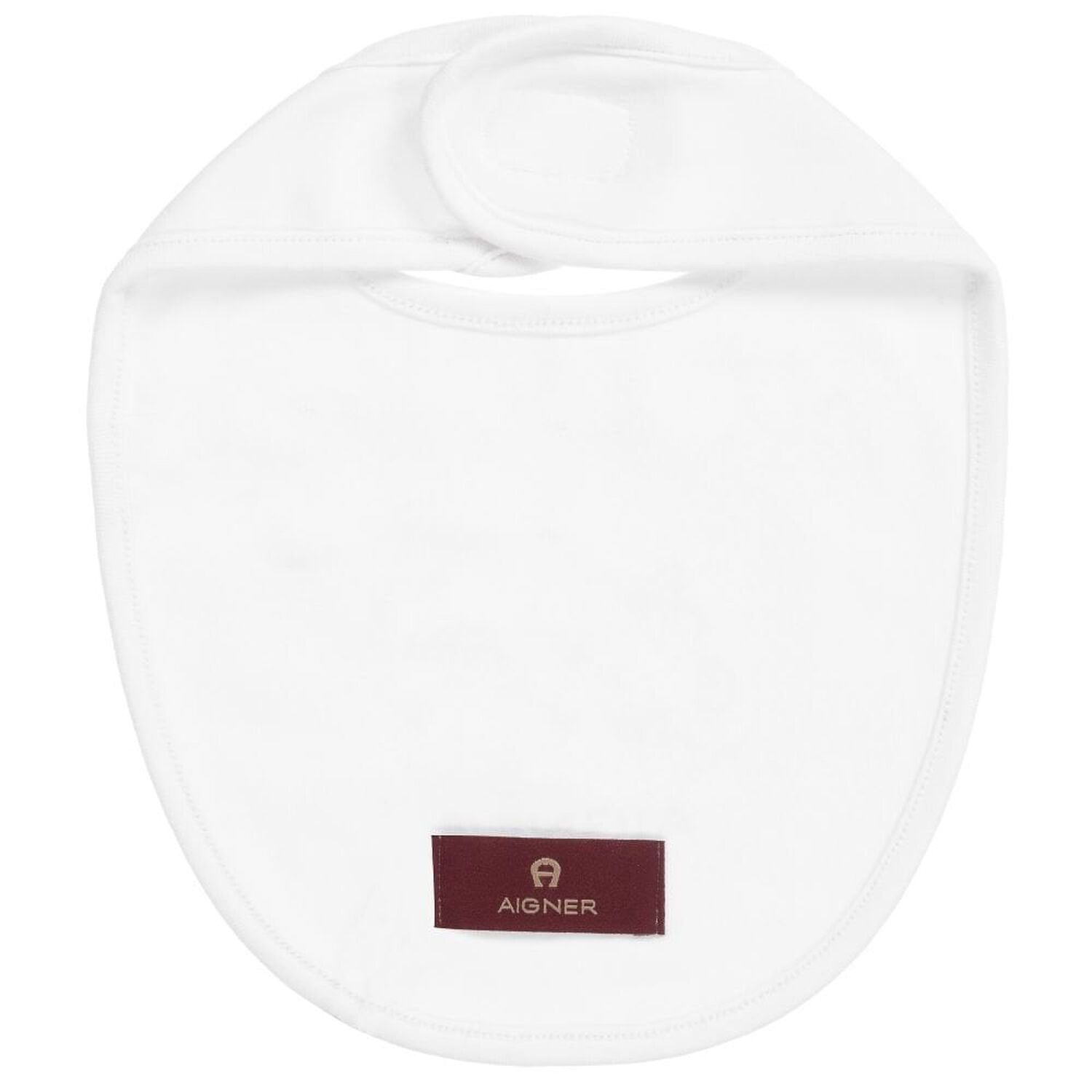 White & Gold Logo Baby Bib, 1, hi-res image number null