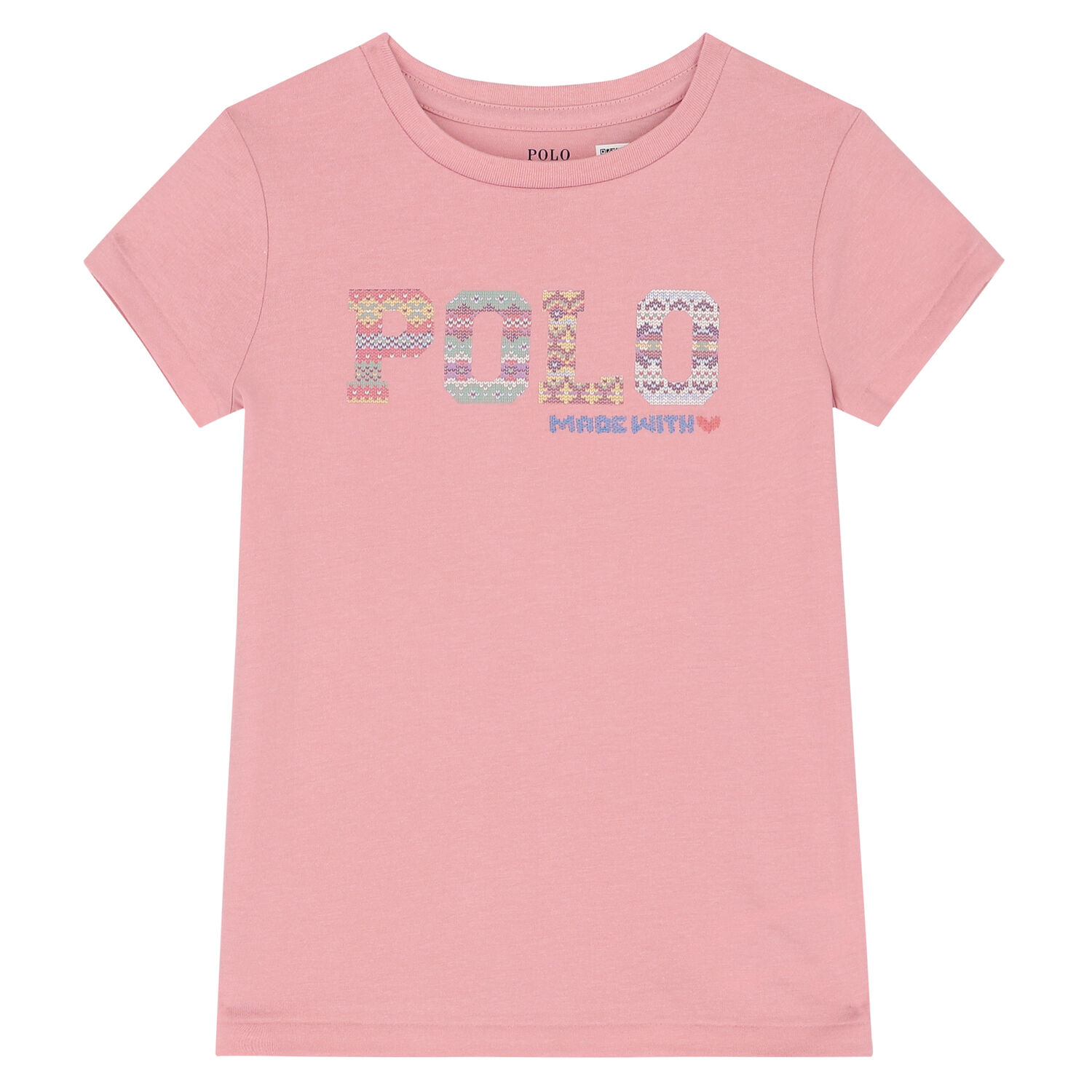 Girls Pink POLO Logo T-Shirt, 1, hi-res