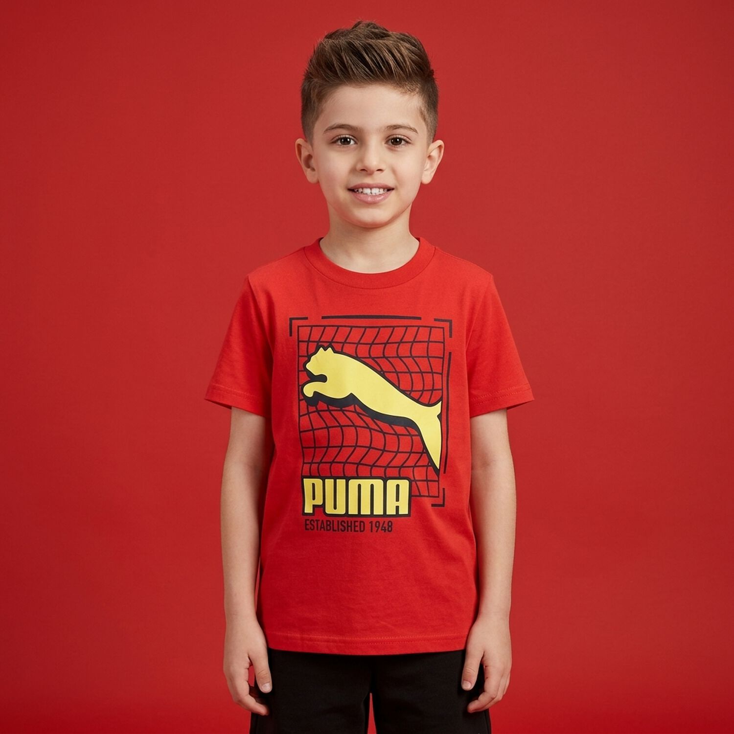 Boys Red Logo T-Shirt, 2, hi-res