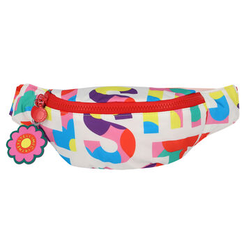 حقيبة حزام بالشعار متعدد الألوان للبنات