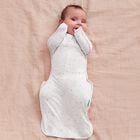 White & Grey Logo Baby Swaddle Up, 1, hi-res