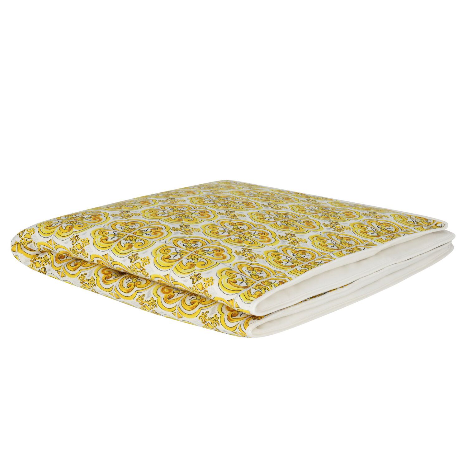 White & Yellow Majolica Baby Blanket, 1, hi-res image number null