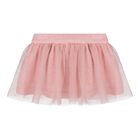 Baby Girls Pink & Ivory Tulle Skirt Set, 1, hi-res