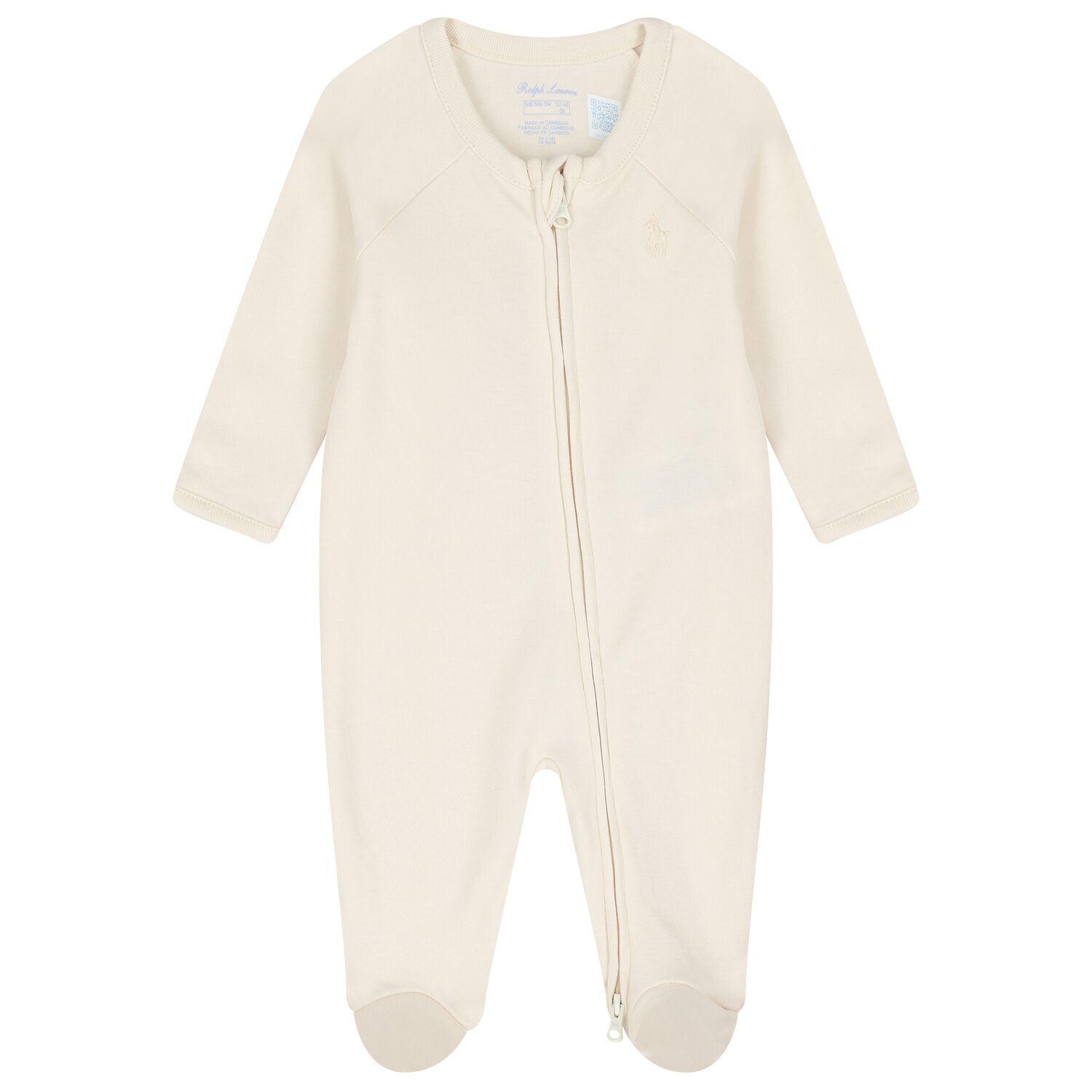 Ivory Logo Babygrow, 1, hi-res