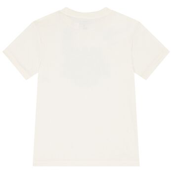 Boys Ivory T-Shirt with Varsity Logo