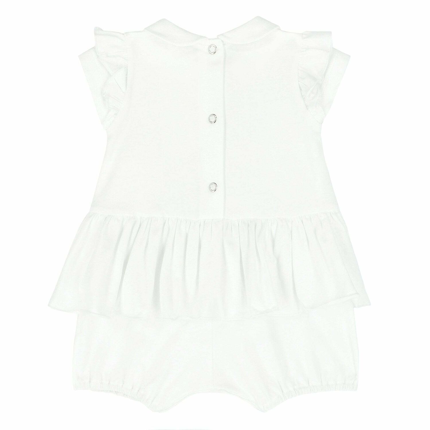 Baby Girls White Romper, 1, hi-res image number null