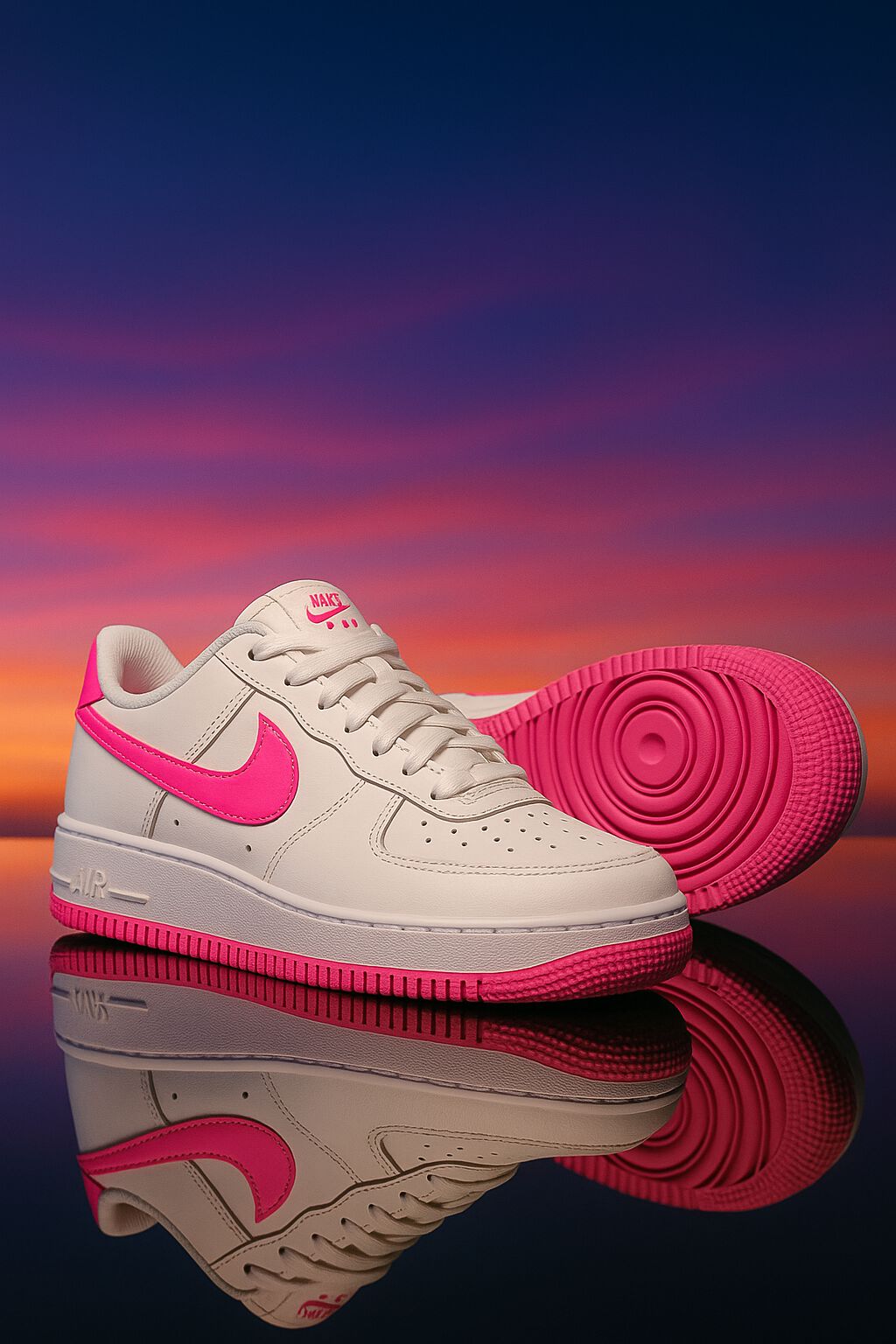 pink and white air force 1 junior