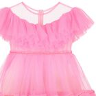 Girls Neon Pink Tulle Dress, 1, hi-res
