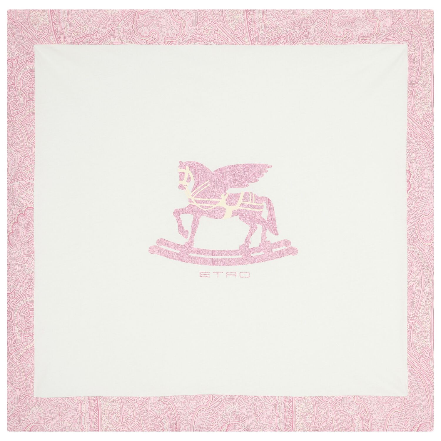 Baby Girls White & Pink Pegasus Blanket, 2, hi-res
