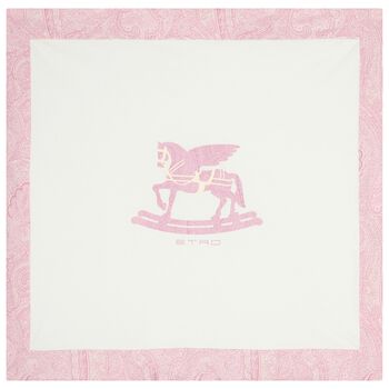 Baby Girls White & Pink Pegasus Blanket