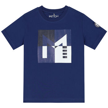 Boys Navy Blue Logo T-Shirt