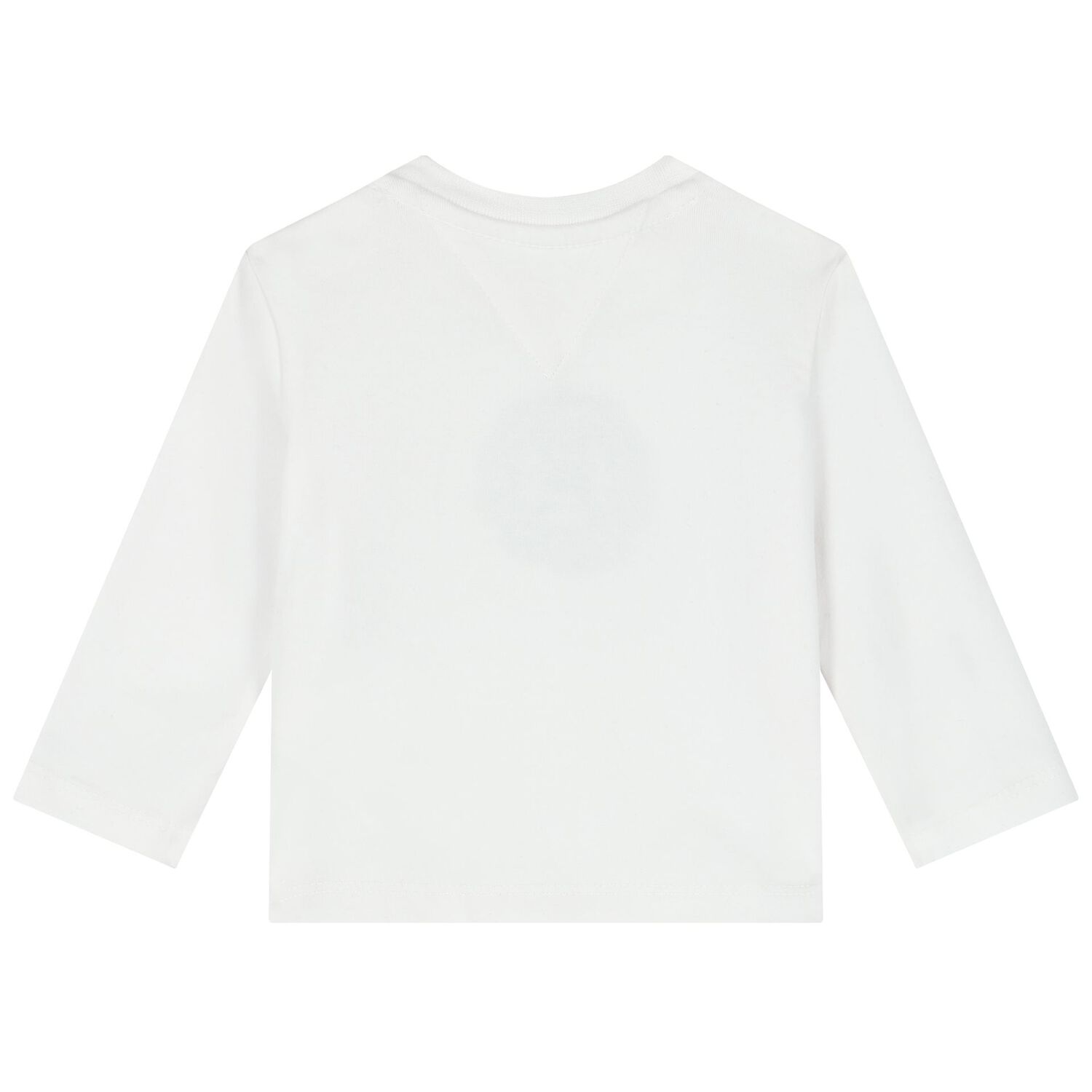 Baby Boys White Logo Long Sleeve Top, 1, hi-res