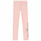 Girls Pink Logo Leggings, 1, hi-res