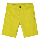 Boys Yellow Cotton Shorts, 6, hi-res