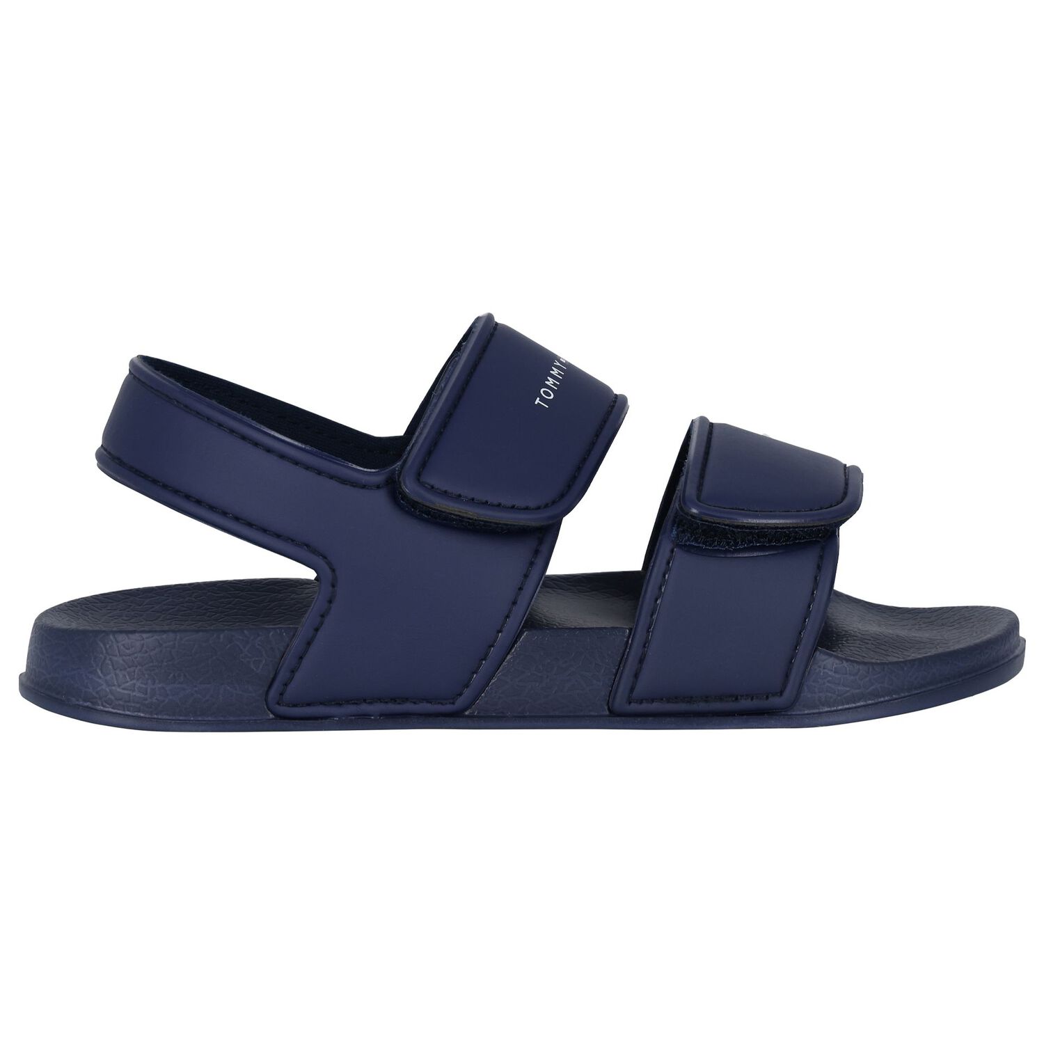 Boys Navy Blue Logo Sandals, 1, hi-res image number null