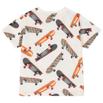 Boys Ivory Skateboard T-Shirt
