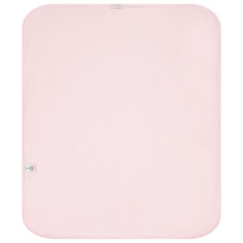 Baby Girls White & Pink Logo Blanket