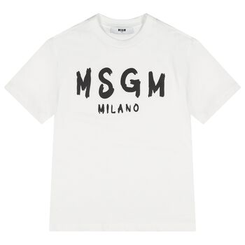 White & Black Logo T-Shirt