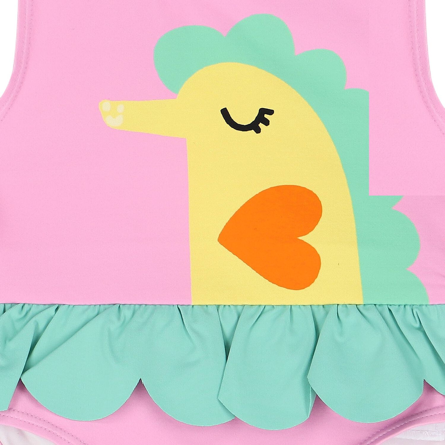 مايوة بنات بطبعة فرس البحر باللون الوردى, 1, hi-res image number null