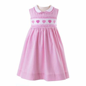 Younger Girls Pink & White Dress Set