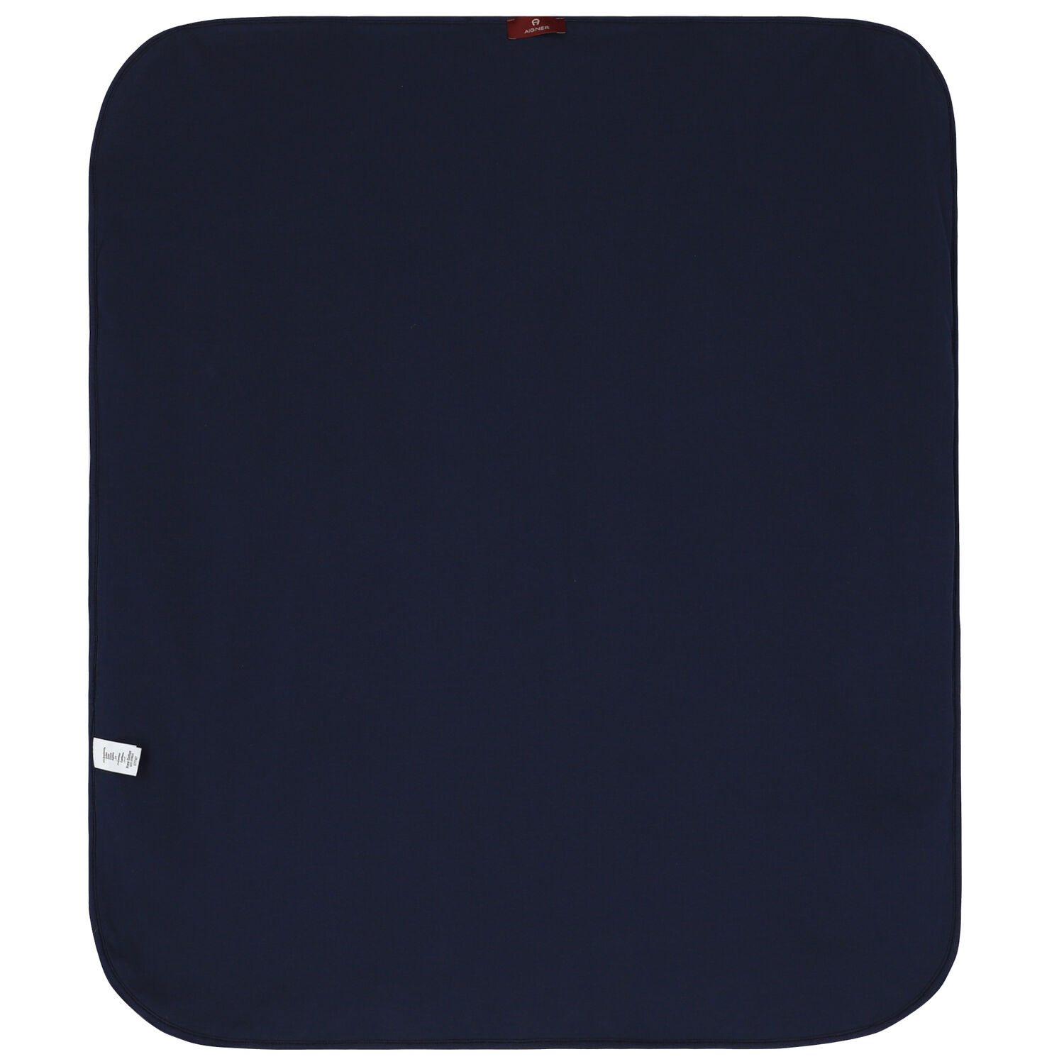 Navy Blue & White Pima Cotton Logo Baby Blanket, 1, hi-res image number null