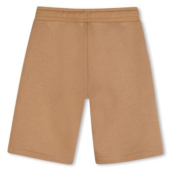Boys Beige Logo Shorts