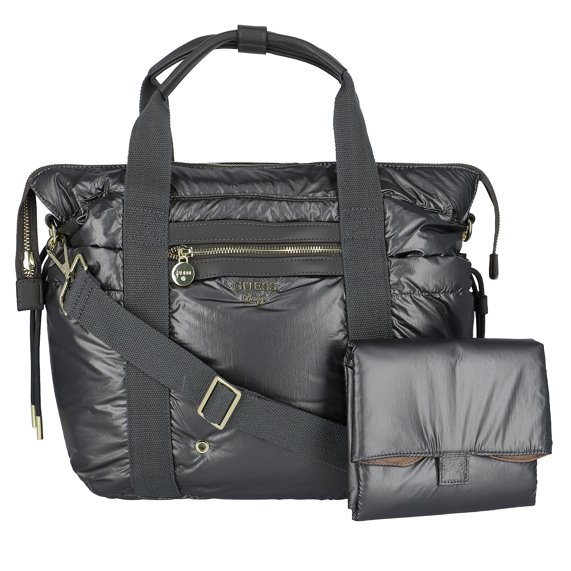 Guess Grey Logo Baby Changing Bag Junior Couture