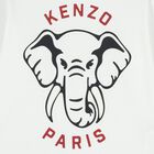 توب باكمام طويله بالشعار بطبعه فيل باللون الابيض , 1, hi-res