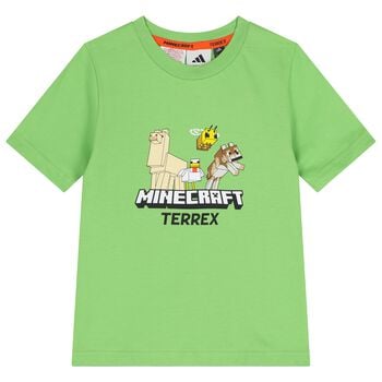 Boys Green Logo Minecraft T-Shirt