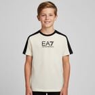Boys Beige Logo T-Shirt, 1, hi-res