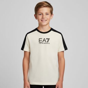 Boys Beige Logo T-Shirt