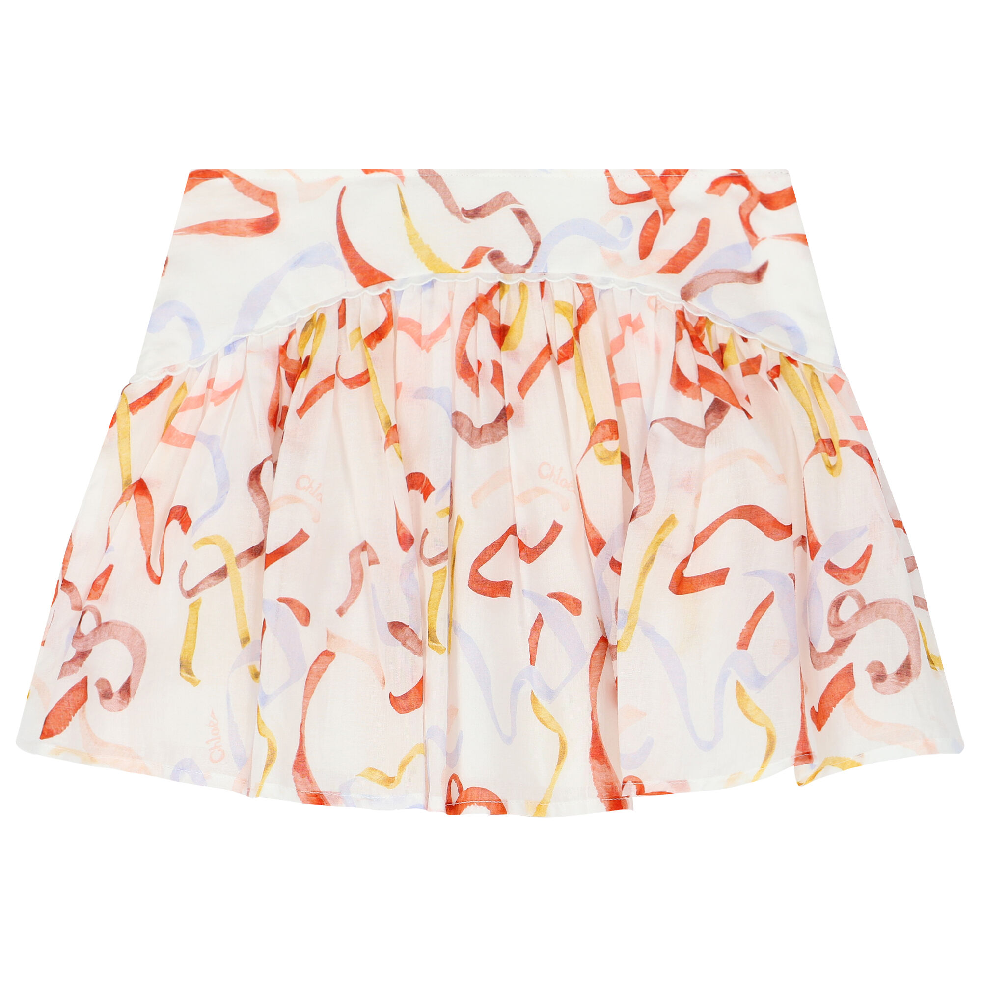 CHLOE Girls White Ribbon Skirt | Junior Couture