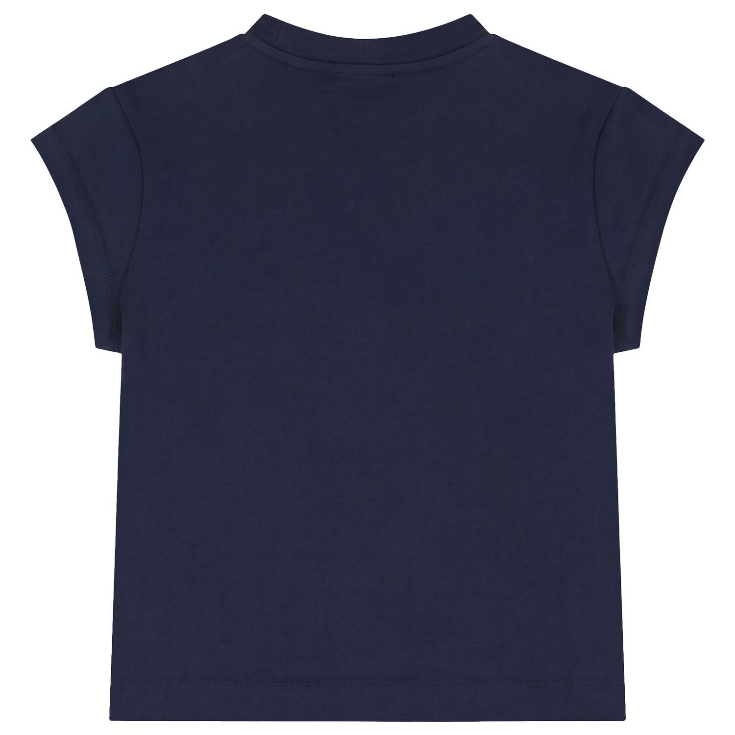 Girls Navy Blue Floral Logo T-Shirt, 3, hi-res