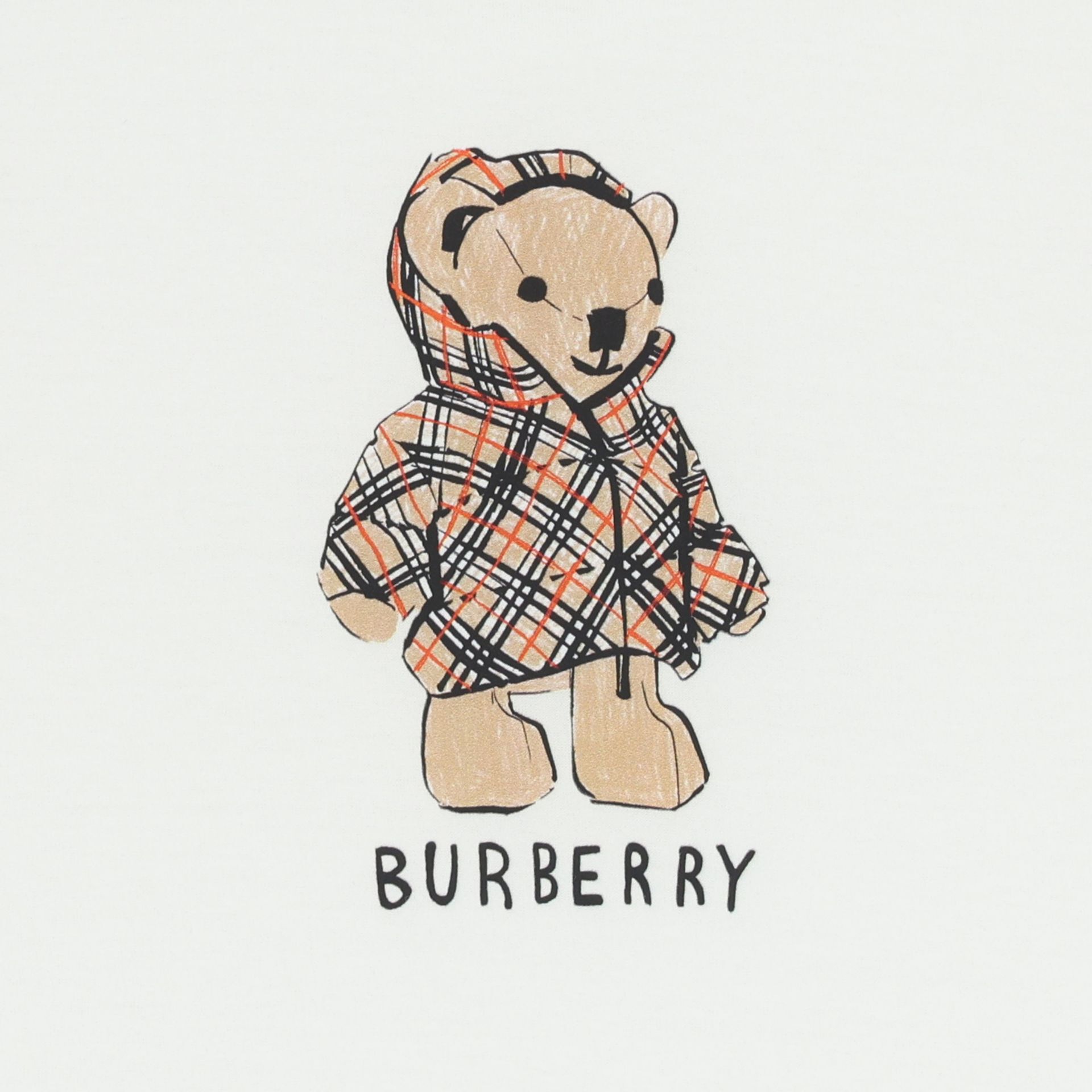 Burberry White Thomas Bear Logo T-Shirt | Junior Couture