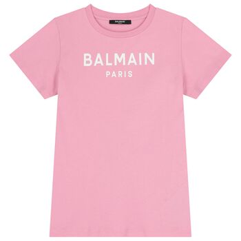 Girls Pink Logo T-Shirt Dress 