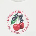 Girls White Cherry Logo T-Shirt, 2, hi-res