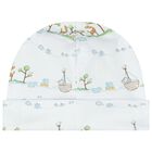 Baby Boys White Animals Hat, 1, hi-res
