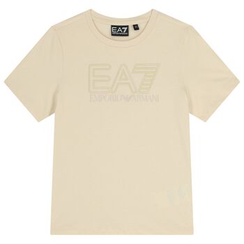 Boys Beige Logo T-Shirt
