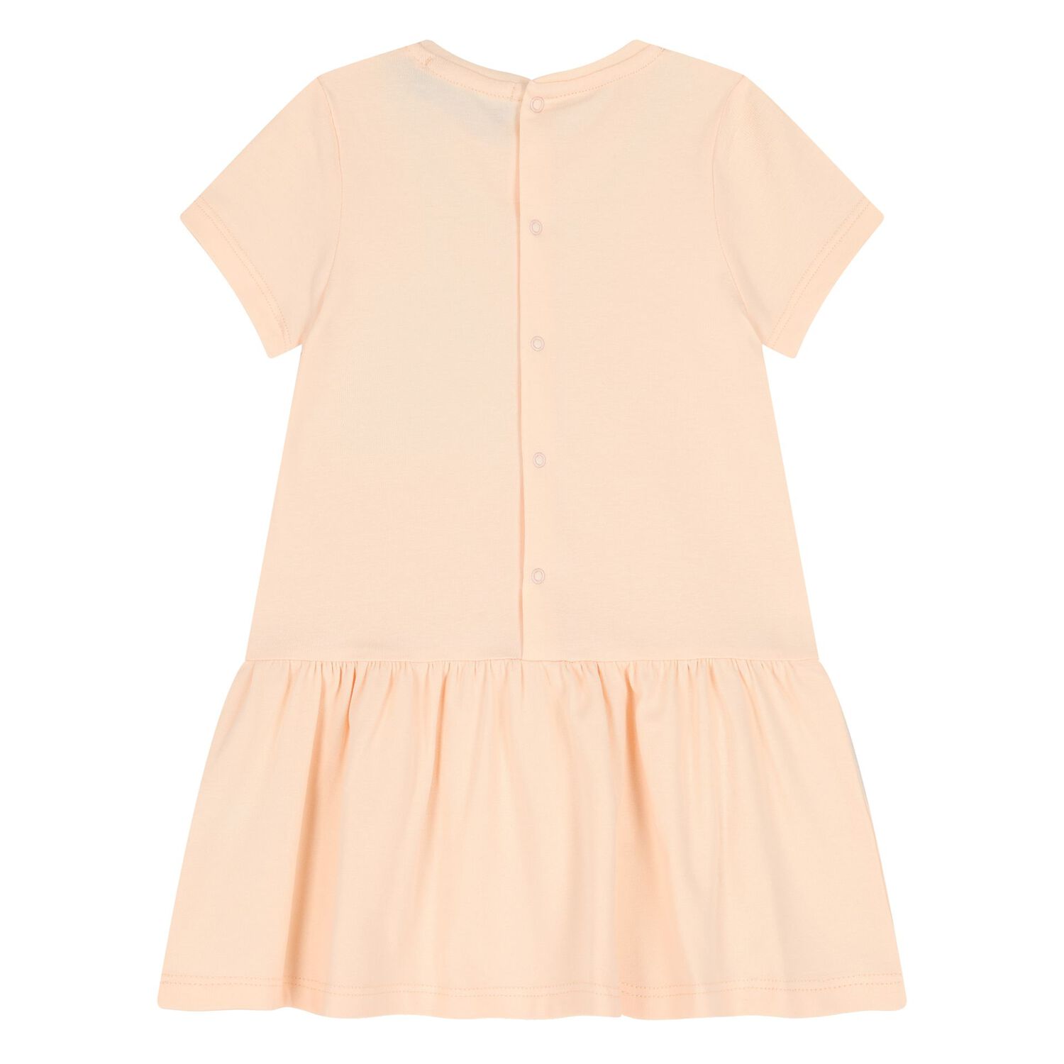 Younger Girls Pink Necklace Logo Dress, 2, hi-res