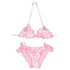 Girls Pink & White Jungle Bikini, 1, hi-res