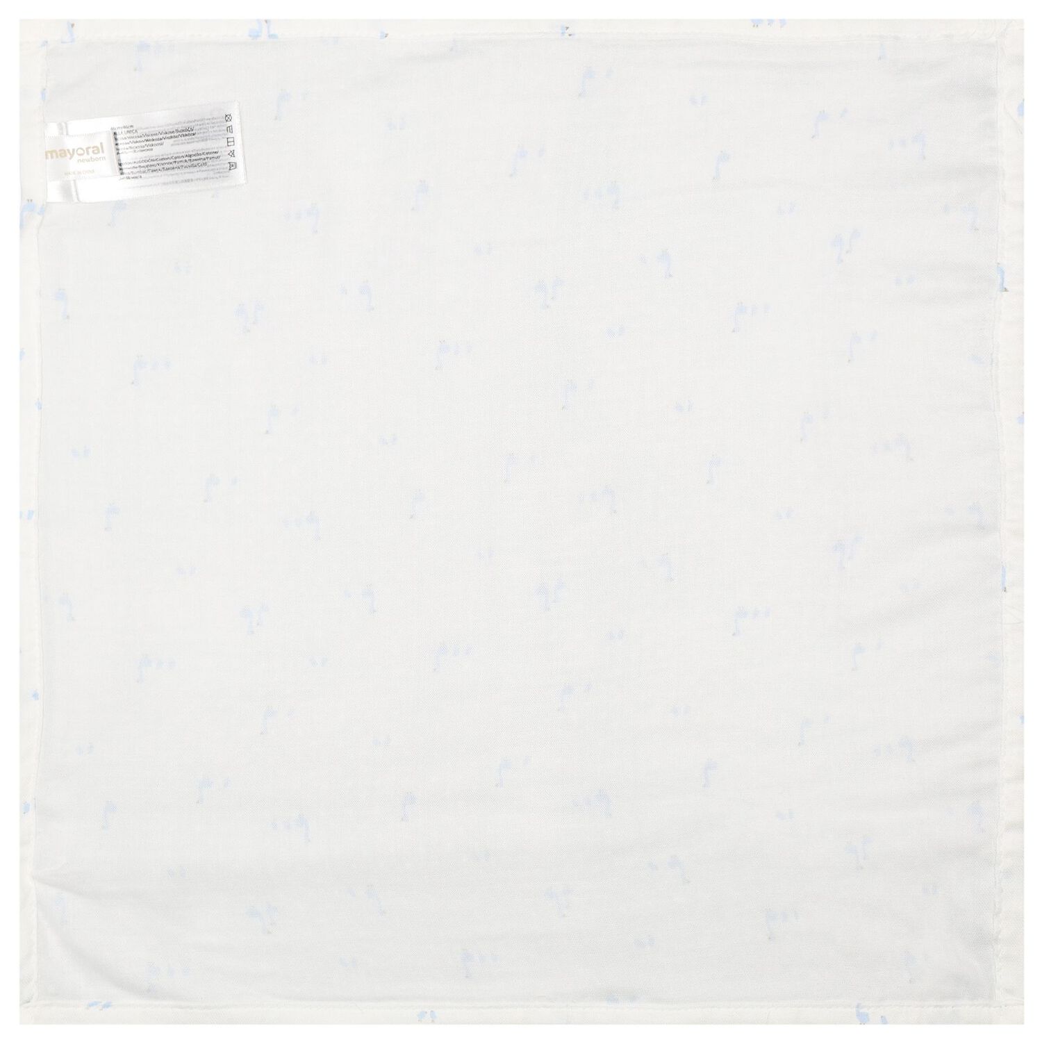 Baby Boys Ivory & Blue Muslin Swaddles ( 3-Pack ), 2, hi-res
