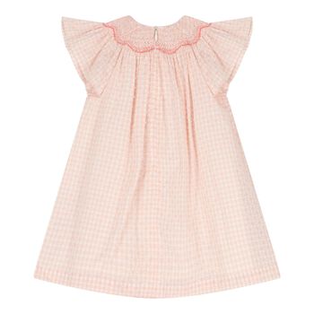 Baby Girls Pink Floral Gingham Dress