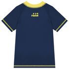 Boys Navy Blue & Yellow Rash Vest, 1, hi-res